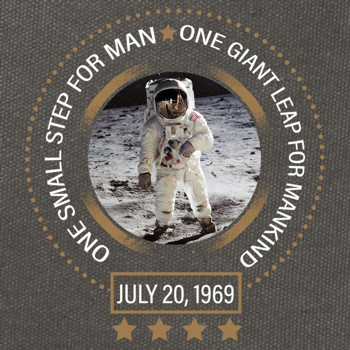 Apollo 11 50th Anniversary Moon Landing 1969-2019 Cotton Canvas Backpack