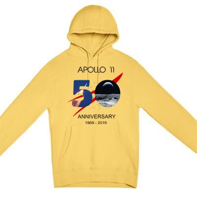 Apollo 11 50th Anniversary Moon Landing July 20 1969 Premium Pullover Hoodie