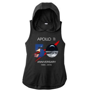 Apollo 11 50th Anniversary Moon Landing July 20 1969 Ladies PosiCharge Tri-Blend Wicking Draft Hoodie Tank