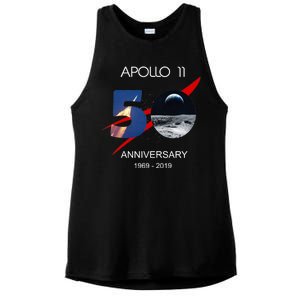 Apollo 11 50th Anniversary Moon Landing July 20 1969 Ladies PosiCharge Tri-Blend Wicking Tank