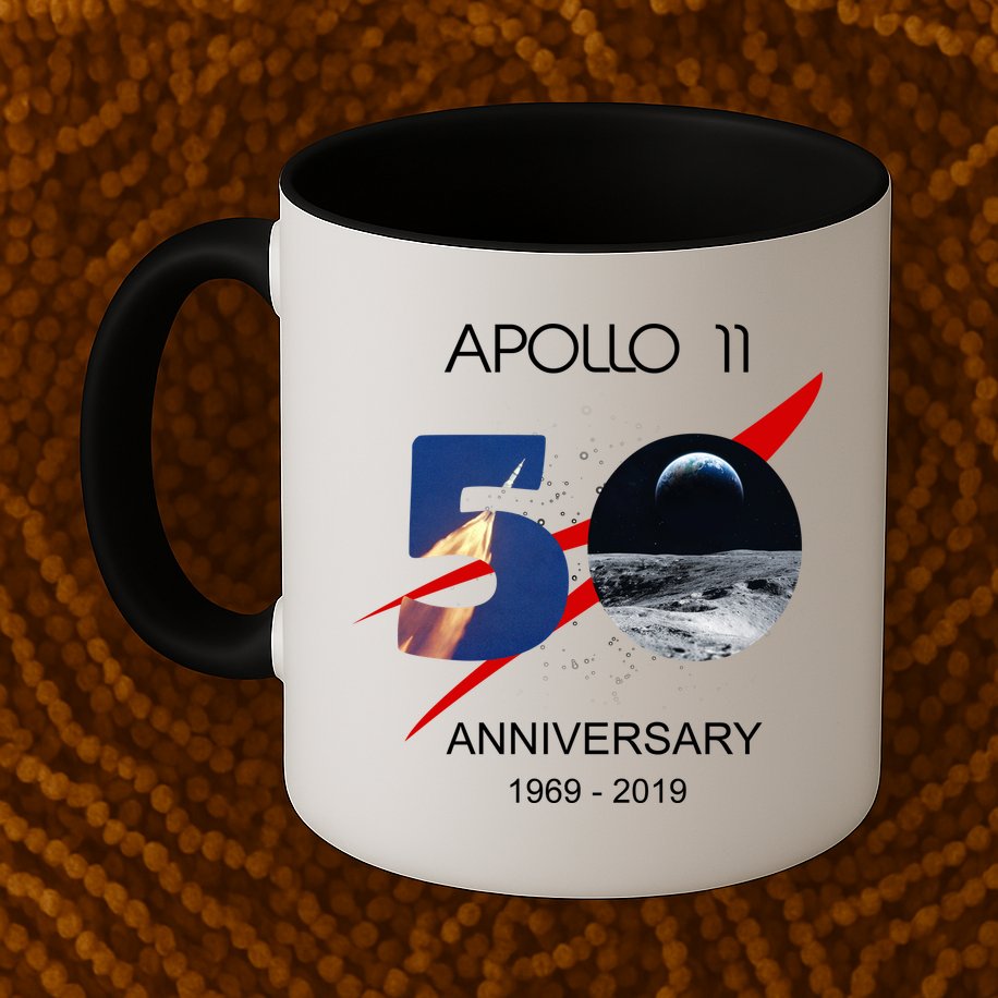 Apollo 11 50th Anniversary Moon Landing July 20 1969 Mug