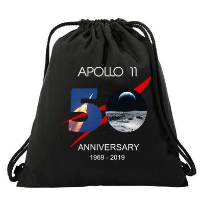Apollo 11 50th Anniversary Moon Landing July 20 1969 Drawstring Bag