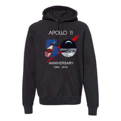 Apollo 11 50th Anniversary Moon Landing July 20 1969 Premium Hoodie