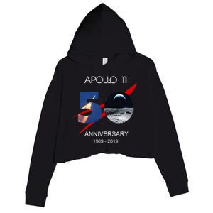 Apollo 11 50th Anniversary Moon Landing July 20 1969 Crop Fleece Hoodie