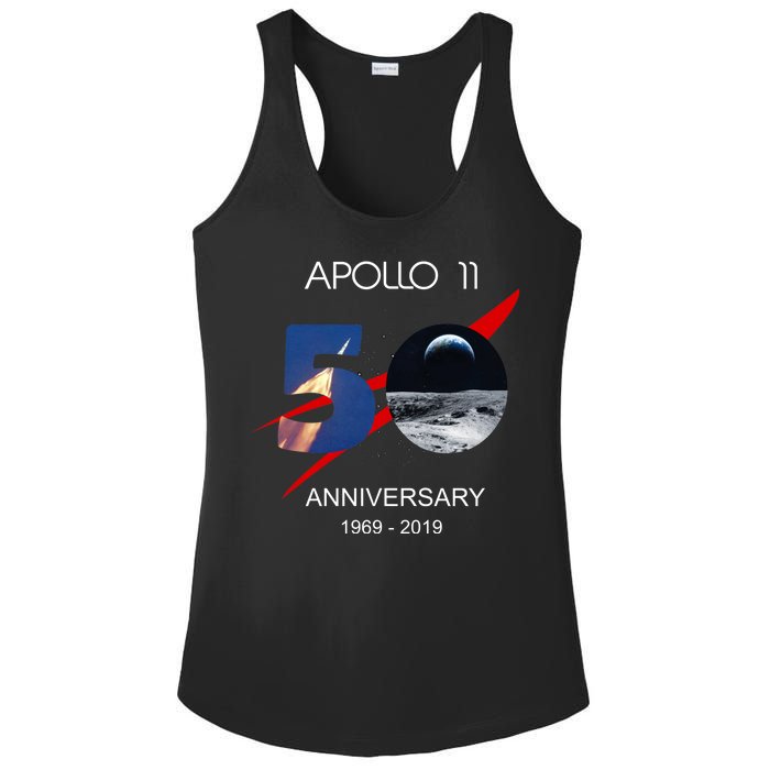 Apollo 11 50th Anniversary Moon Landing July 20 1969 Ladies PosiCharge Competitor Racerback Tank