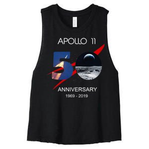 Apollo 11 50th Anniversary Moon Landing July 20 1969 Women's Racerback Cropped Tank