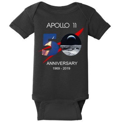 Apollo 11 50th Anniversary Moon Landing July 20 1969 Baby Bodysuit