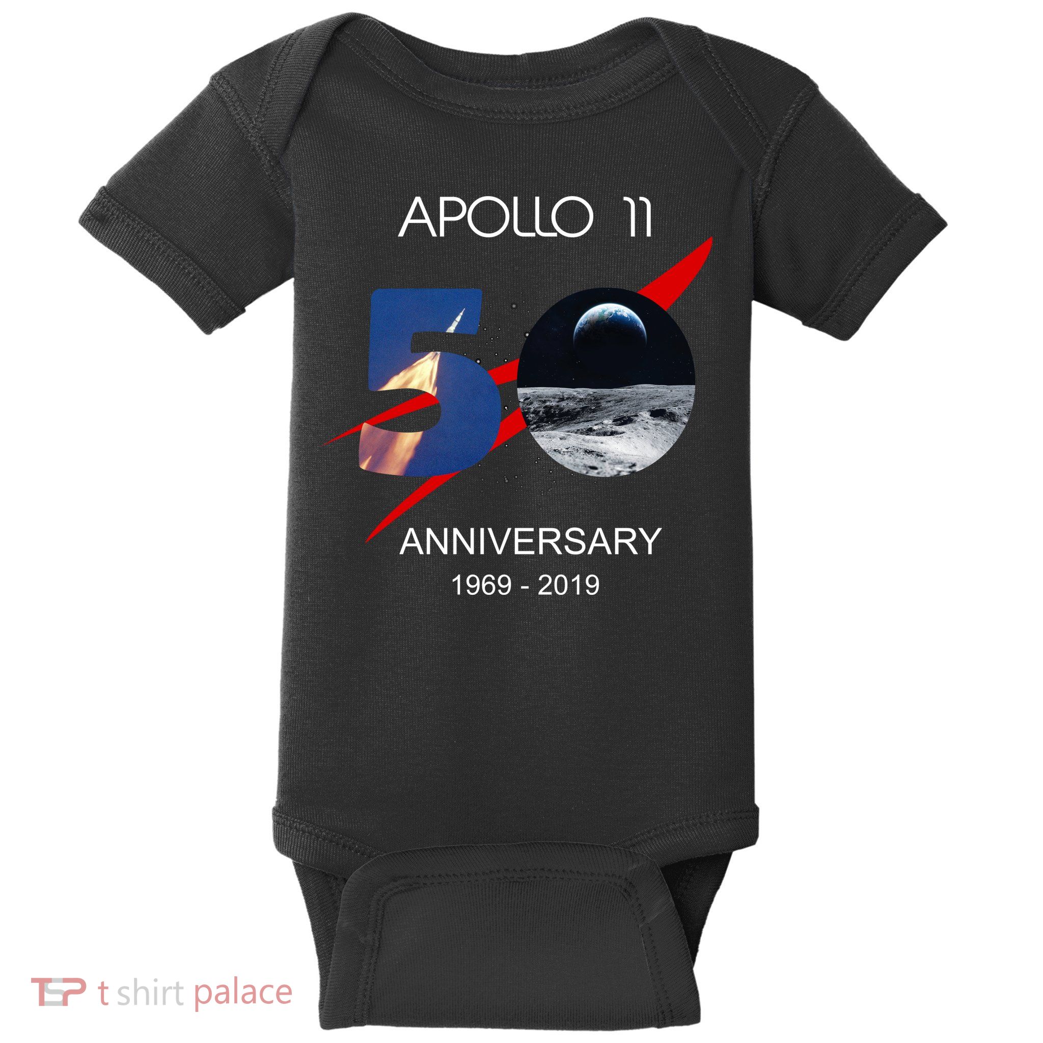Apollo 11 50th Anniversary Moon Landing July 20 1969 Baby Bodysuit