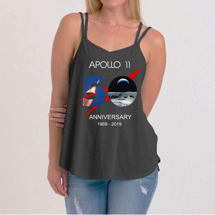 Apollo 11 50th Anniversary Moon Landing July 20 1969 Women's Strappy Tank