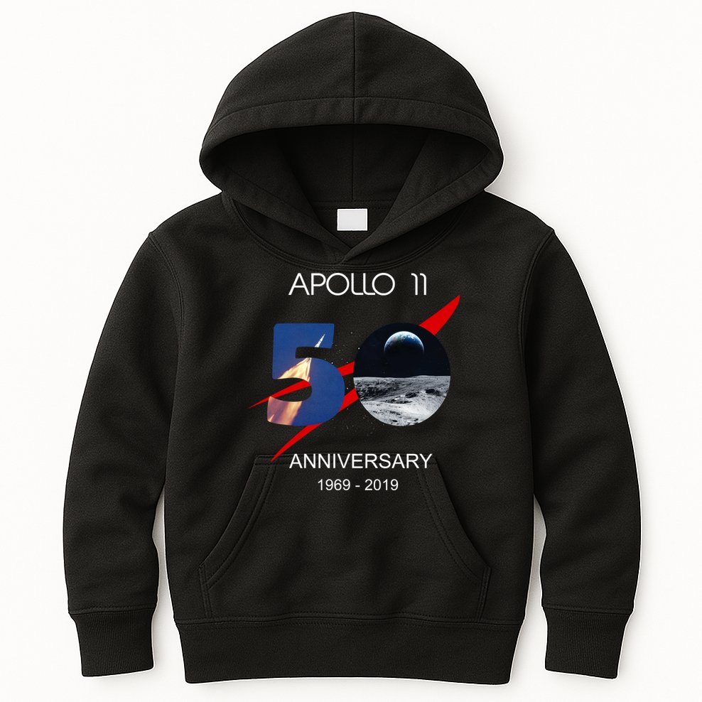 Apollo 11 50th Anniversary Moon Landing July 20 1969 Kids Hoodie