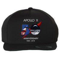Apollo 11 50th Anniversary Moon Landing July 20 1969 Wool Snapback Cap
