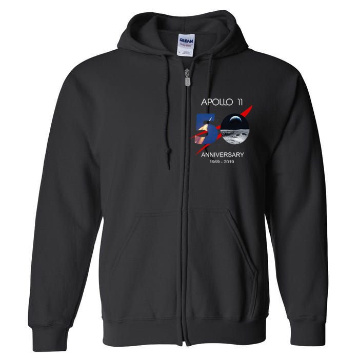 Apollo 11 50th Anniversary Moon Landing July 20 1969 Full Zip Hoodie