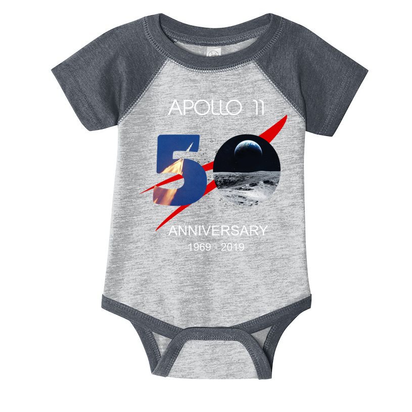 Apollo 11 50th Anniversary Moon Landing July 20 1969 Infant Baby Jersey Bodysuit