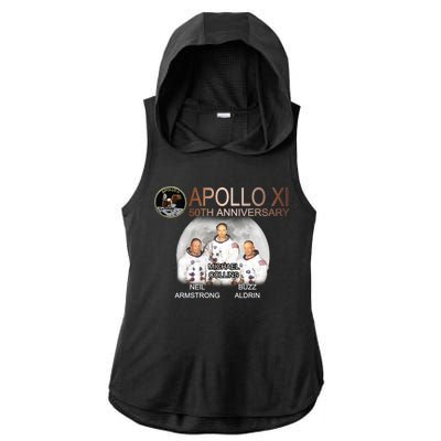 APOLLO 11 Astronauts 50th Anniversary  Ladies PosiCharge Tri-Blend Wicking Draft Hoodie Tank