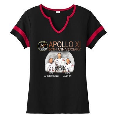 APOLLO 11 Astronauts 50th Anniversary  Ladies Halftime Notch Neck Tee