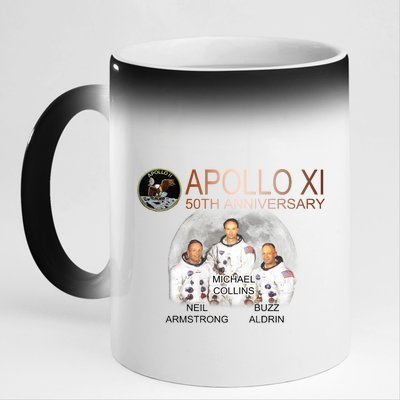 APOLLO 11 Astronauts 50th Anniversary  11oz Black Color Changing Mug