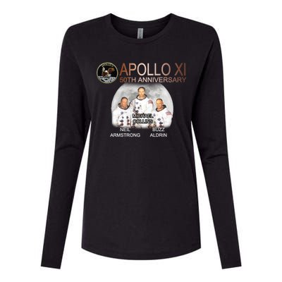 APOLLO 11 Astronauts 50th Anniversary  Womens Cotton Relaxed Long Sleeve T-Shirt