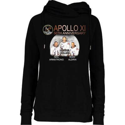 APOLLO 11 Astronauts 50th Anniversary  Womens Funnel Neck Pullover Hood