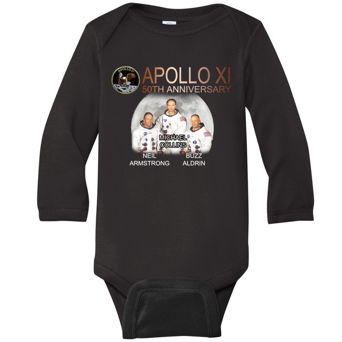 APOLLO 11 Astronauts 50th Anniversary  Baby Long Sleeve Bodysuit