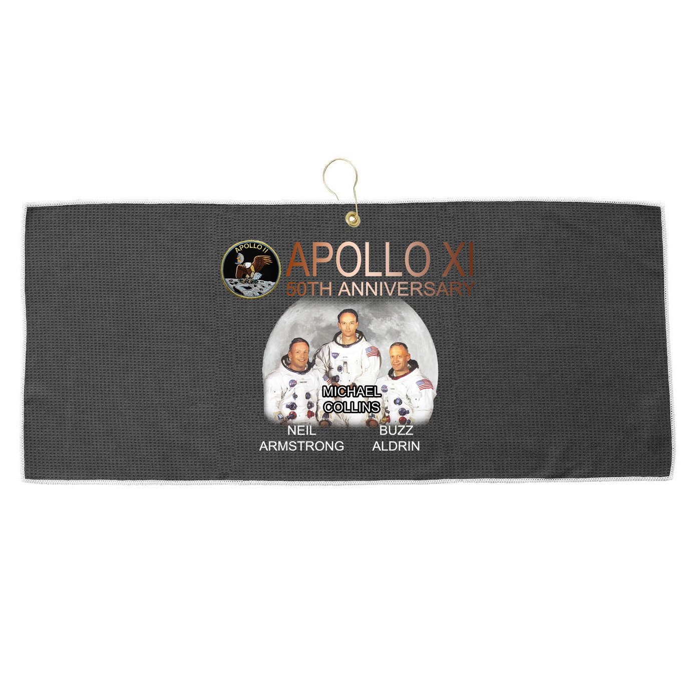 APOLLO 11 Astronauts 50th Anniversary  Large Microfiber Waffle Golf Towel
