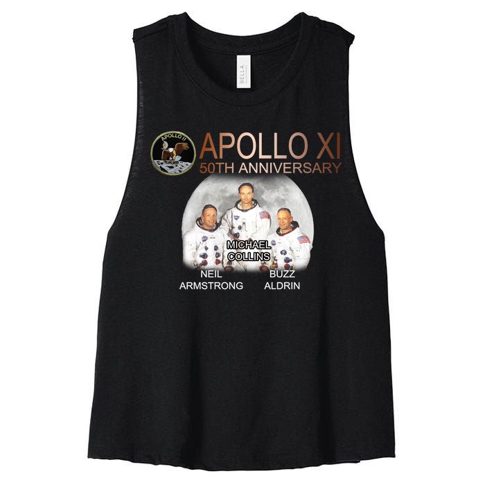 APOLLO 11 Astronauts 50th Anniversary  Women's Racerback Cropped Tank