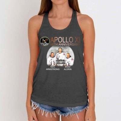 APOLLO 11 Astronauts 50th Anniversary  Women's Knotted Racerback Tank