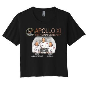 APOLLO 11 Astronauts 50th Anniversary  Women's Crop Top Tee