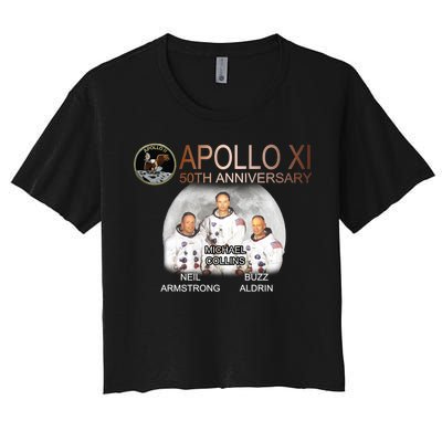 APOLLO 11 Astronauts 50th Anniversary  Women's Crop Top Tee