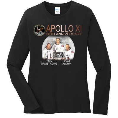 APOLLO 11 Astronauts 50th Anniversary  Ladies Long Sleeve Shirt