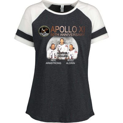 APOLLO 11 Astronauts 50th Anniversary  Enza Ladies Jersey Colorblock Tee