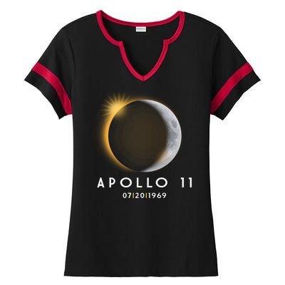 Apollo 11 Eclipse 50th Anniversary  Ladies Halftime Notch Neck Tee