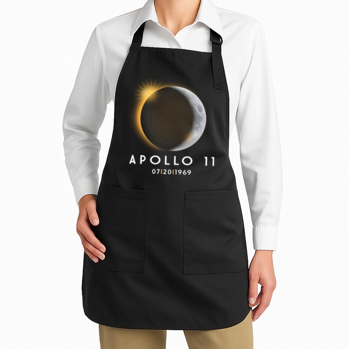 Apollo 11 Eclipse 50th Anniversary  Full-Length Apron With Pockets