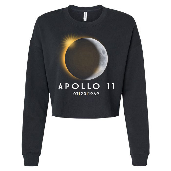 Apollo 11 Eclipse 50th Anniversary  Cropped Pullover Crew
