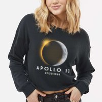 Apollo 11 Eclipse 50th Anniversary  Cropped Pullover Crew