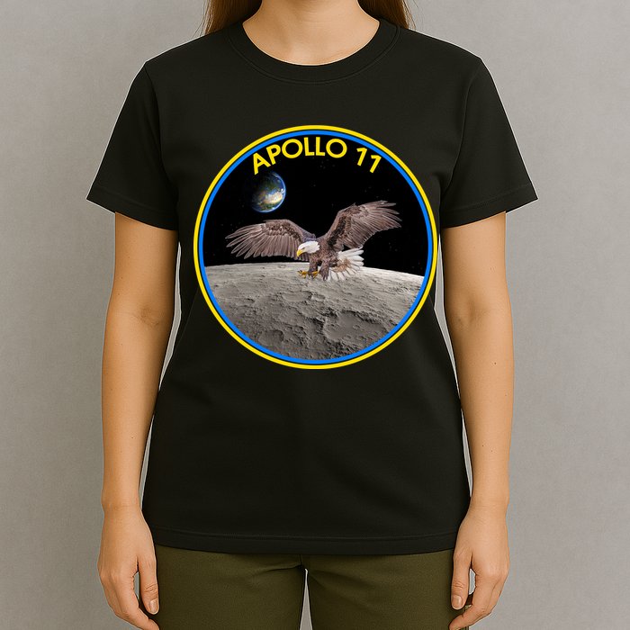 Apollo 11 Emblem Moon Landing Bald Eagle T-Shirt