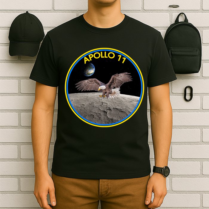 Apollo 11 Emblem Moon Landing Bald Eagle T-Shirt