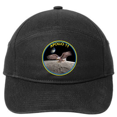 Apollo 11 Emblem Moon Landing Bald Eagle 7-Panel Snapback Hat