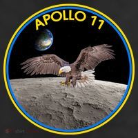 Apollo 11 Emblem Moon Landing Bald Eagle Adult Drive Performance Visor