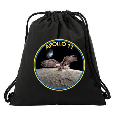 Apollo 11 Emblem Moon Landing Bald Eagle Drawstring Bag