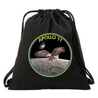 Apollo 11 Emblem Moon Landing Bald Eagle Drawstring Bag