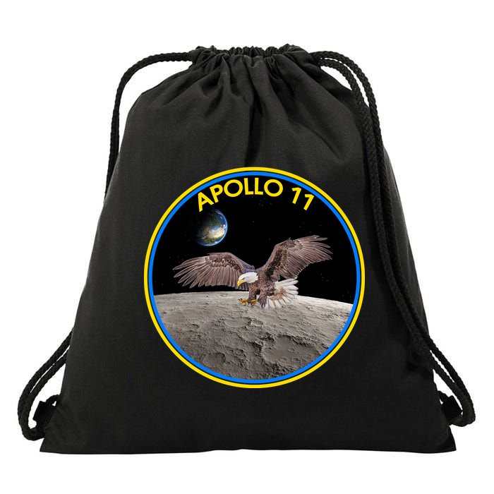 Apollo 11 Emblem Moon Landing Bald Eagle Drawstring Bag