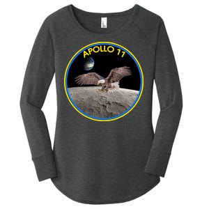 Apollo 11 Emblem Moon Landing Bald Eagle Women's Perfect Tri Tunic Long Sleeve Shirt