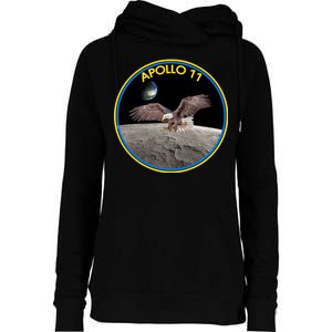 Apollo 11 Emblem Moon Landing Bald Eagle Womens Funnel Neck Pullover Hood