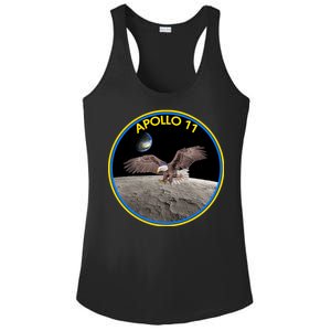 Apollo 11 Emblem Moon Landing Bald Eagle Ladies PosiCharge Competitor Racerback Tank