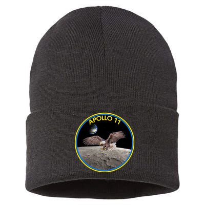 Apollo 11 Emblem Moon Landing Bald Eagle Sustainable Knit Beanie