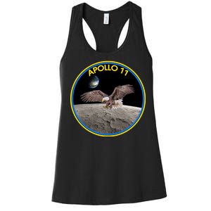 Apollo 11 Emblem Moon Landing Bald Eagle Women's Racerback Tank