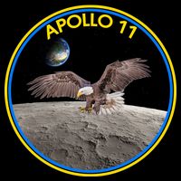 Apollo 11 Emblem Moon Landing Bald Eagle Baby Bodysuit