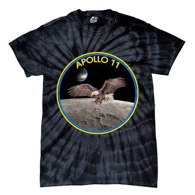 Apollo 11 Emblem Moon Landing Bald Eagle Tie-Dye T-Shirt