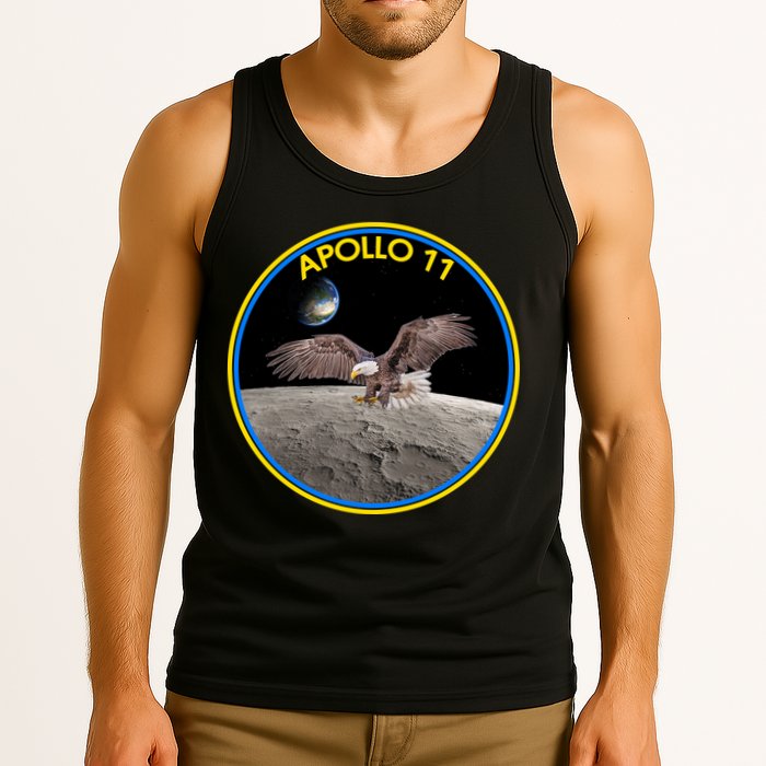 Apollo 11 Emblem Moon Landing Bald Eagle Tank Top