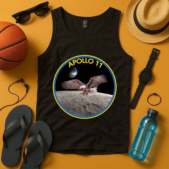Apollo 11 Emblem Moon Landing Bald Eagle Tank Top